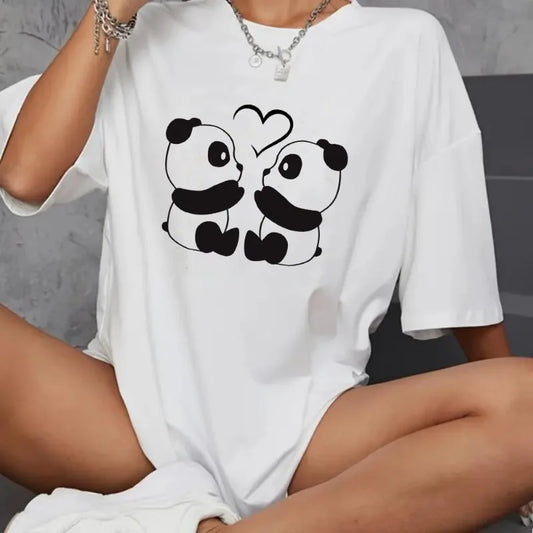 Panda Love White T-Shirt