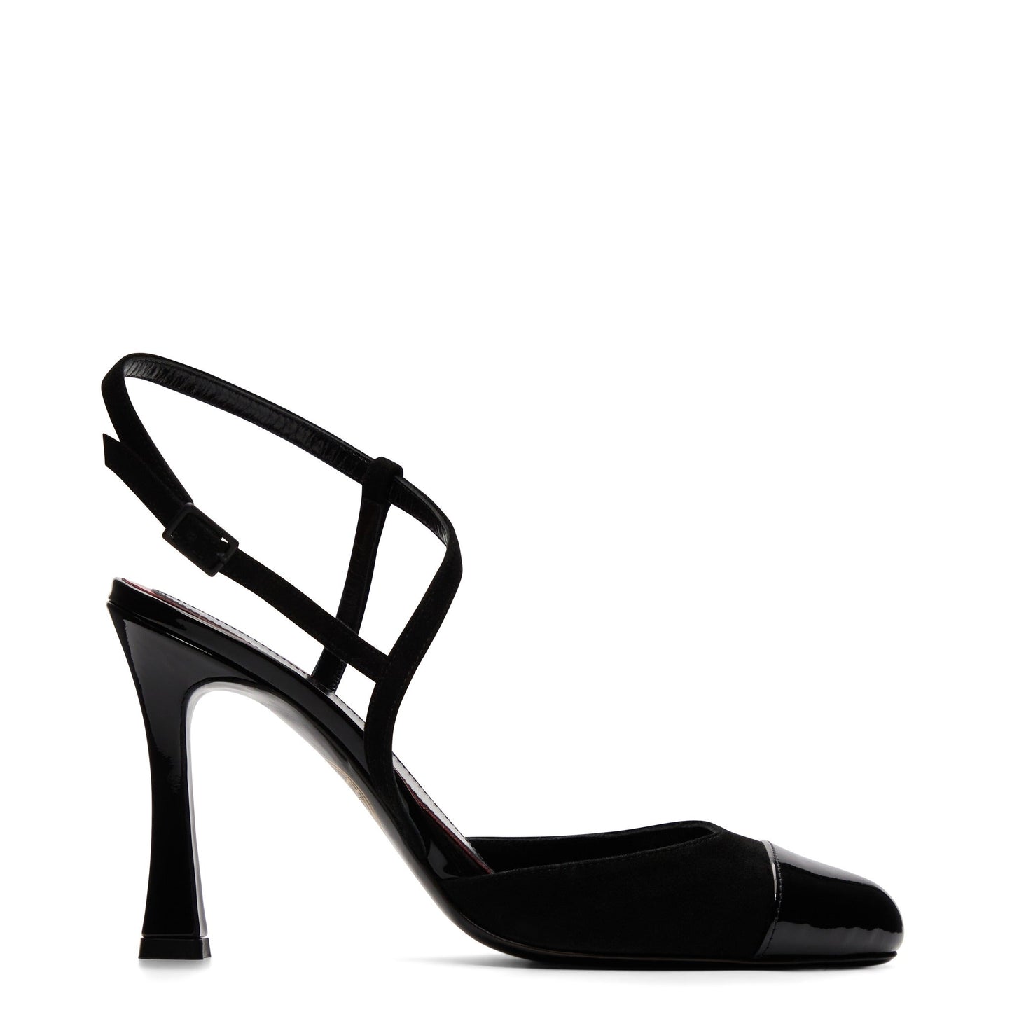 Ariane 95 Noir Cuir Vernis et Velour