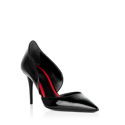 Monica 85 Noir Cuir Vernis