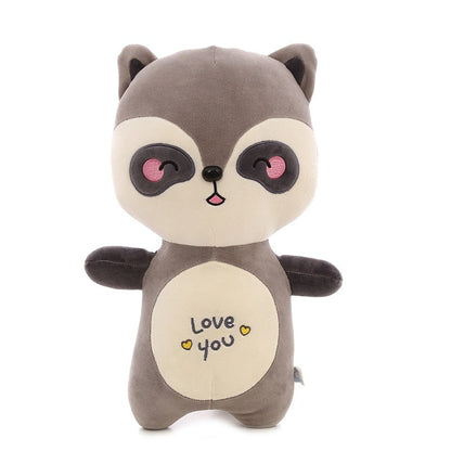 Red Panda Plush Love Gray