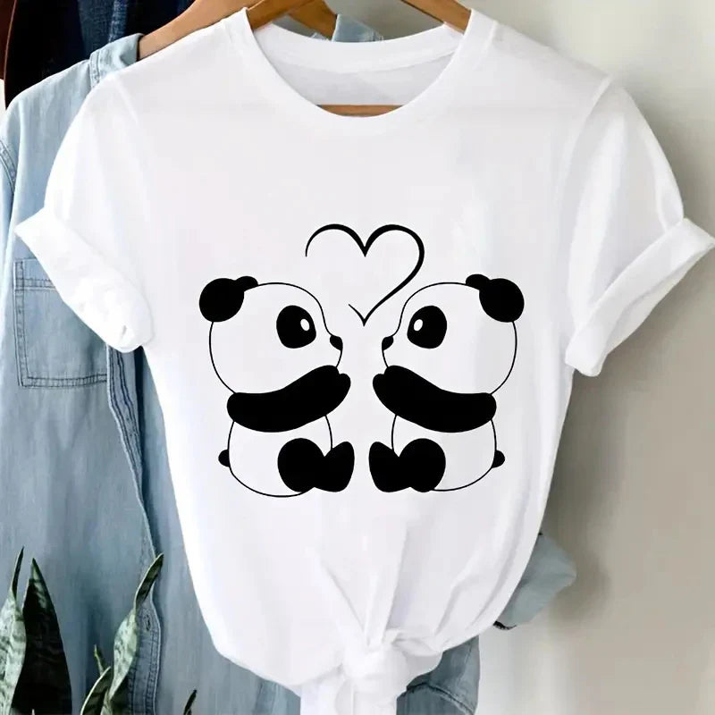 Panda Love White T-Shirt