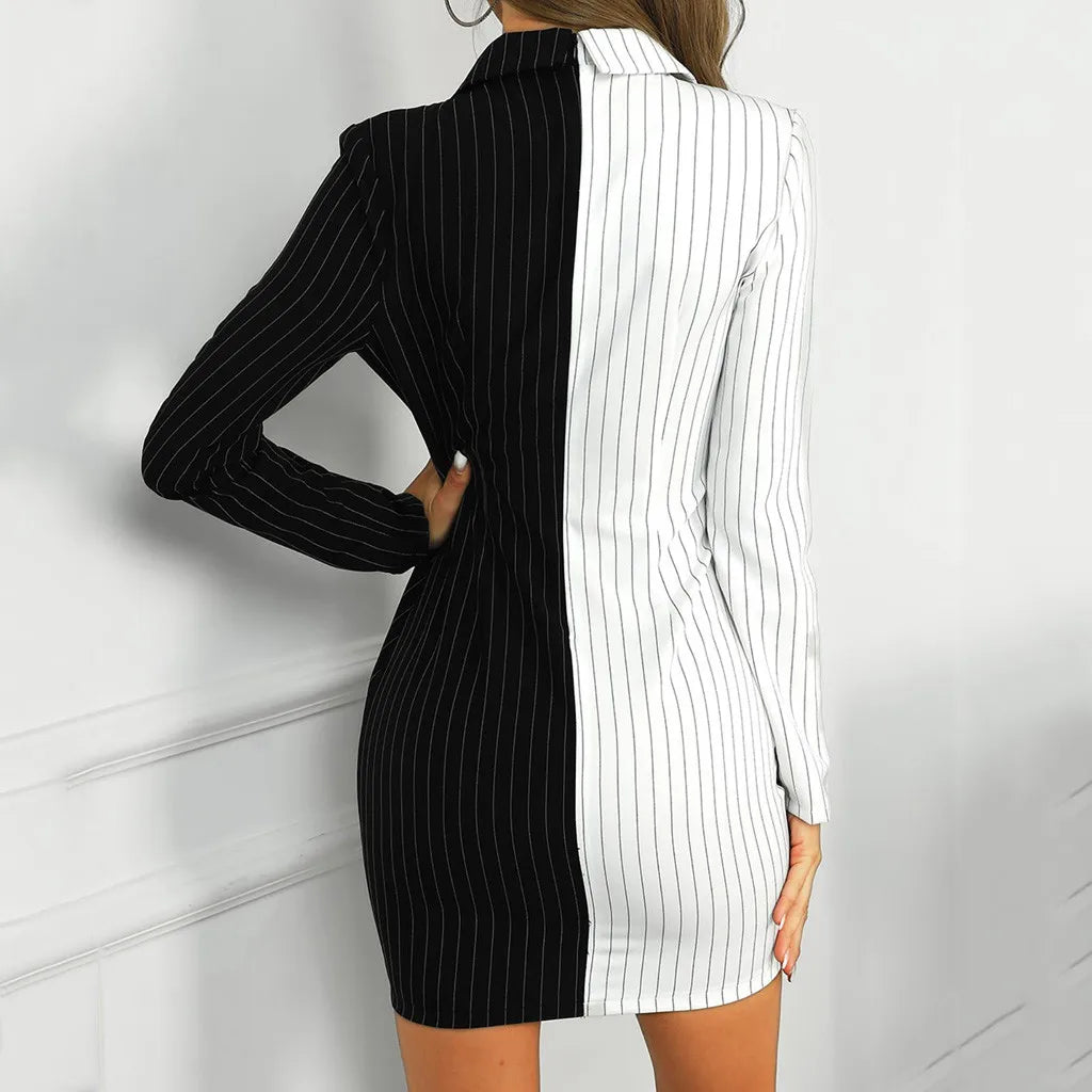 Chic Black and White Dress
