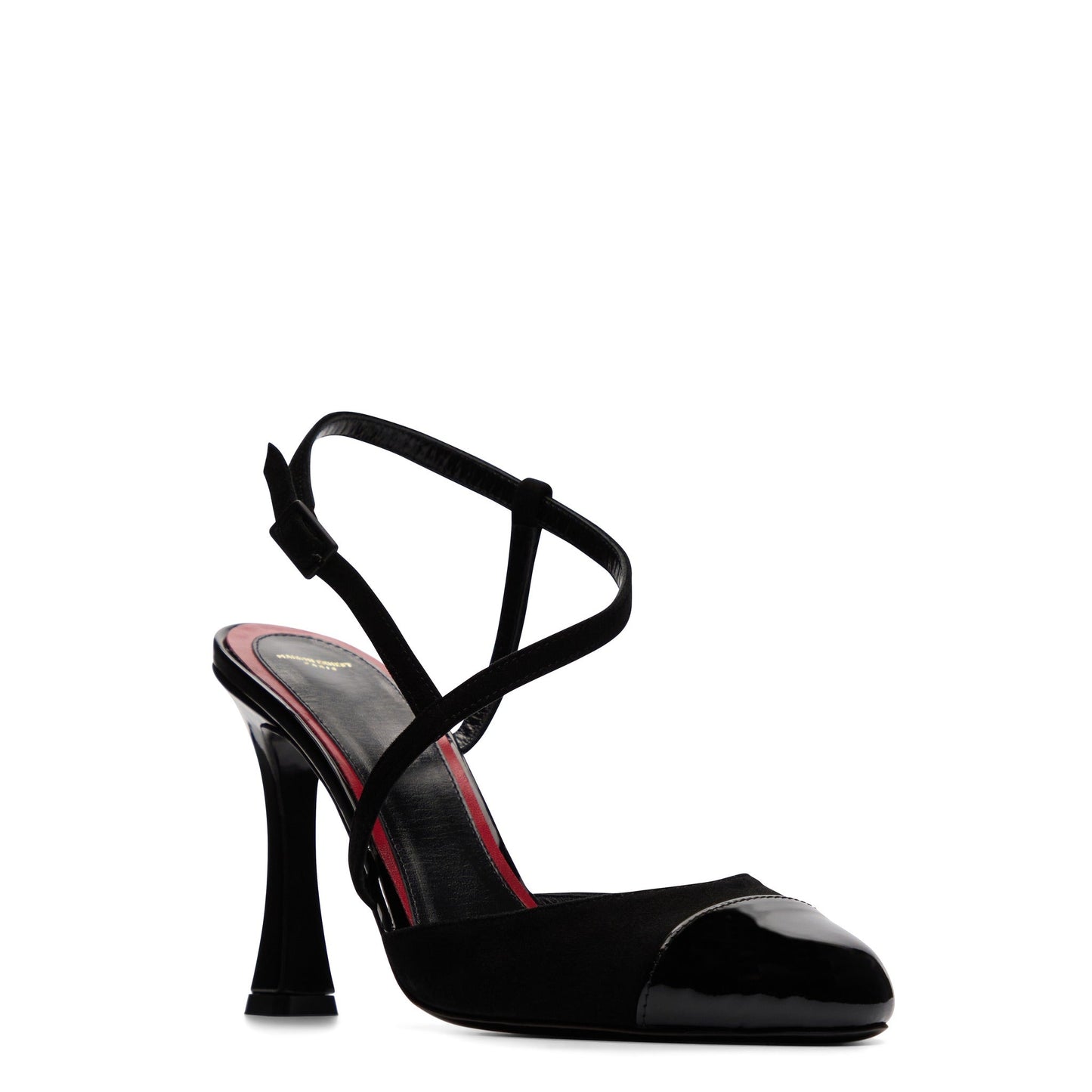 Ariane 95 Noir Cuir Vernis et Velour