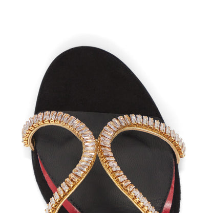 Lys Mule 100 Blanc Noir Cuir Velours et Mat